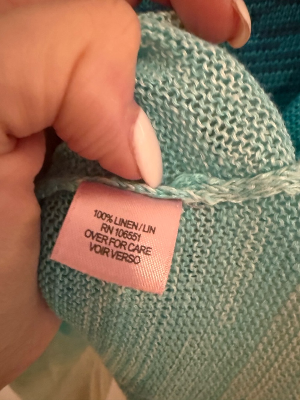 Calypso St. Barth Blue Ombre Linen Sweater XS - Picture 4 of 6